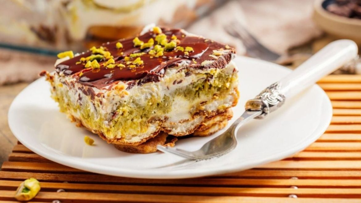 Pistacijų tiramisu, sužinokite, kaip padaryti šį klasikinio itališko deserto grąžinimą tik iš 8 ingredientų