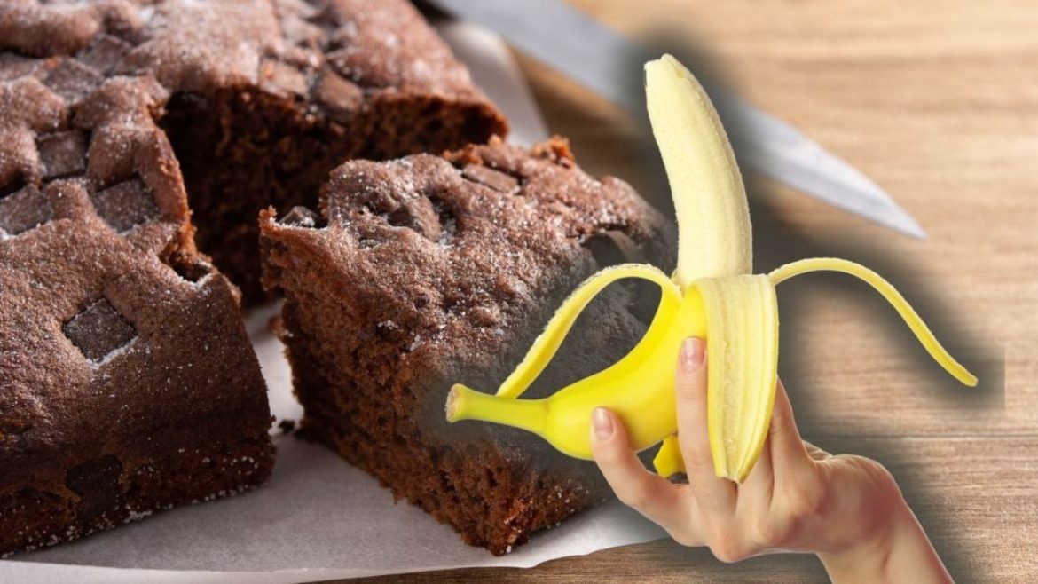 Be cukraus ir per 5 minutes sužinokite, kaip pasigaminti skanų bananų ir šokoladinį pyragą tik iš 3 ingredientų