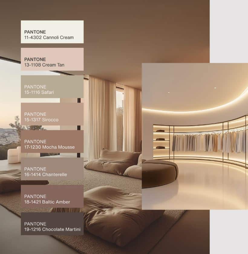 Pantone neutrali paletė