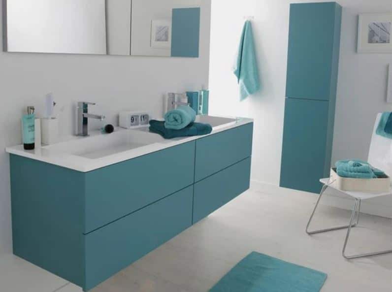 Salle De Bain Meuble Et Accessoires Bleus