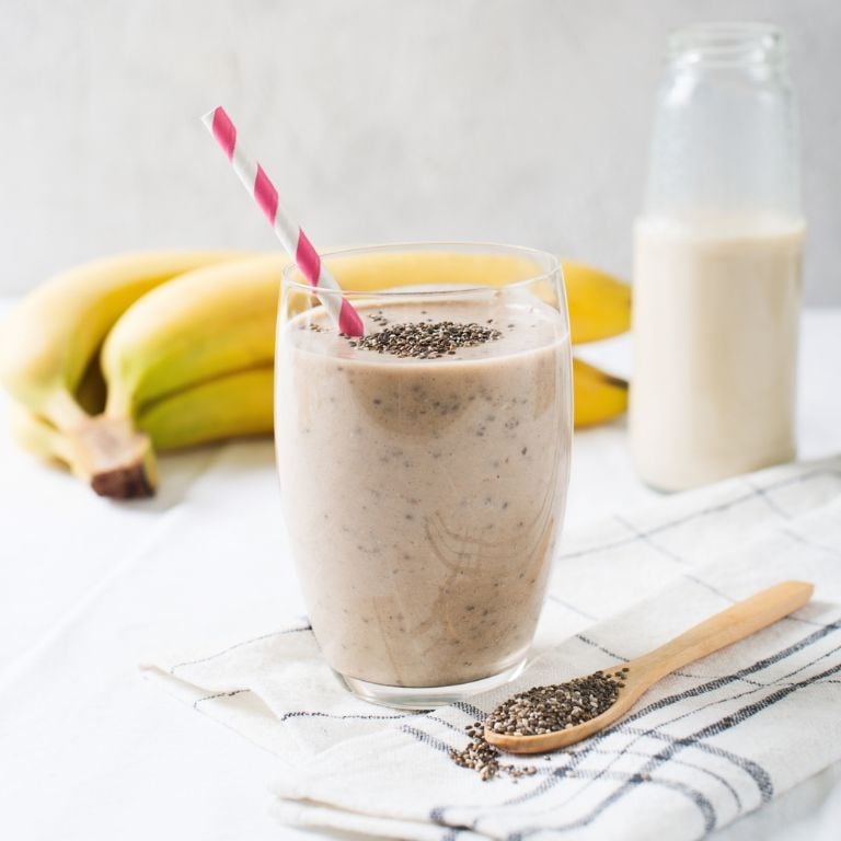 licuado de banana y chia