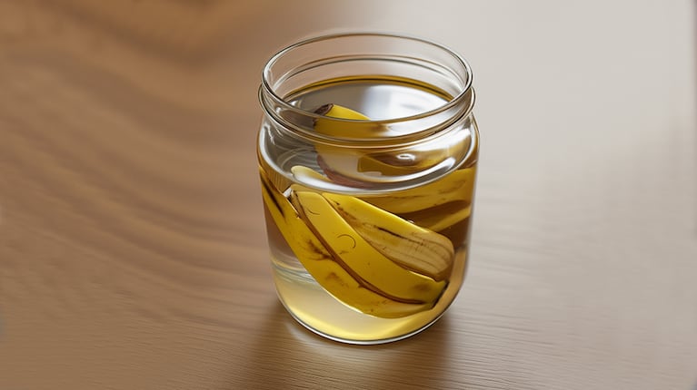 Kodėl jie rekomenduoja bananų žieveles įdėti į stiklainį. (Dirbtinio intelekto sukurta iliustracinė nuotrauka)